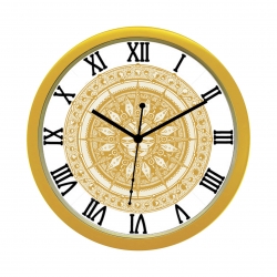 Diviniti Surya Design Roman Dial Analog Wall Clock Gold