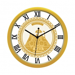 Diviniti Vaishno Devi Darbar Design Roman Dial Analog Wall Clock Gold
