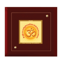 Diviniti MDF Photo Frame Gold Plated Normal Foil Om Gayatri Mantra (MDF-1A)