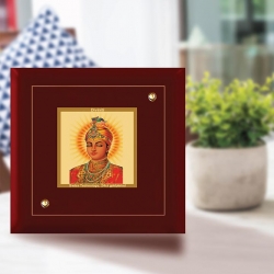 Diviniti MDF Photo Frame Gold Plated Normal Foil Guru Harkrishan Sahib Ji (MDF-1A)