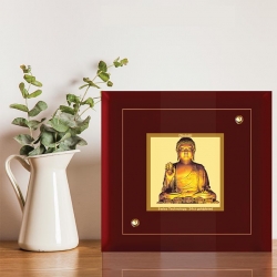 Diviniti MDF Photo Frame Gold Plated Normal Foil Buddha (MDF-1A)