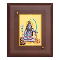 Diviniti MDF Wall Hanging Frame Gold Plated Normal Foil Sitting Shiva (MDF-S1)