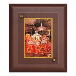 Diviniti MDF Wall Hanging Frame Gold Plated Normal Foil Vaishno Devi (MDF-S1)