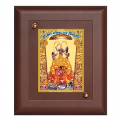 Diviniti MDF Wall Hanging Frame Gold Plated Normal Foil Chintapurni Mata (MDF-S1)