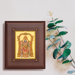 Diviniti MDF Wall Hanging Frame Gold Plated Normal Foil Triupati Balaji (MDF-2.5)