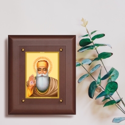 Diviniti MDF Wall Hanging Frame Gold Plated Normal Foil Guru Nanak Dev (MDF-2.5)