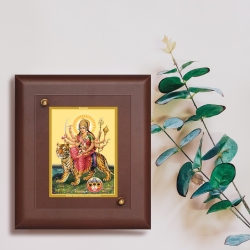 Diviniti MDF Wall Hanging Frame Gold Plated Normal Foil Durga Maa (MDF-S2)