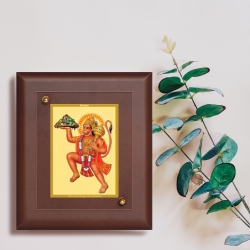 Diviniti MDF Wall Hanging Frame Gold Plated Normal Foil mountain Hanuman (MDF-S2)