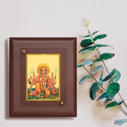 Diviniti MDF Wall Hanging Frame Gold Plated Normal Foil Panchmukhi Hanuman (MDF-S2)