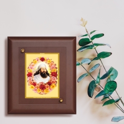 Diviniti MDF Wall Hanging Frame Gold Plated Normal Foil Floral Print Saint Zorashtra (MDF-S2)