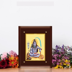 Diviniti MDF Wall Hanging Frame Gold Plated Normal Foil sitting Shiva (MDF-S3)