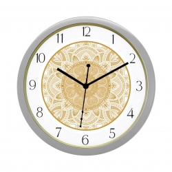 Diviniti Floral Design Numaric Dial Analog Wall Clock Silver