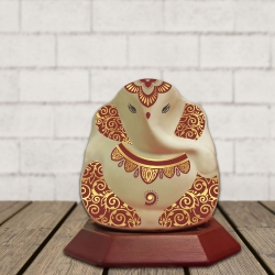 Diviniti Handcrafted Ceramic  Off White Ganesha (G-3)