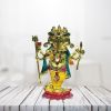 Pujashoppe Trimukhi Ganesha Statue Multicolor (PUJAGANESH012)