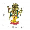 Pujashoppe Trimukhi Ganesha Statue Multicolor (PUJAGANESH012)