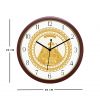 Diviniti Floral Vaishno Devi Darbar Design Numaric Dial Analog Wall Clock Brown (DBWC6INFN0118)