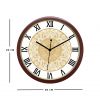 Diviniti Floral Design Roman Dial Analog Wall Clock Brown (DBWC6INFR0124)