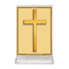 Diviniti Acrylic Car Frame Gold Plated Normal Foil Cross Sign (DCFN3CR0281)