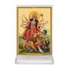 Diviniti Acrylic Car Frame Gold Plated Normal Foil Angry Durga Maa (DCFN3CR0283)