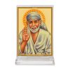 Diviniti Acrylic Car Frame Gold Plated Normal Foil Sai Baba Blessing (DCFN3CR0316)