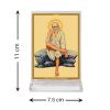 Diviniti Acrylic Car Frame Gold Plated Normal Foil Sai Baba Sitting On Stone (DCFN3CR0317)