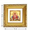 Diviniti Double Glass Photo Frame Gold Plated Normal Foil Sitting Ganesha (DDGFN1AWHF022)