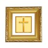 Diviniti Double Glass Photo Frame Gold Plated Normal Foil Cross Sign (DDGFN1AWHF033)
