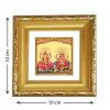 Diviniti Double Glass Photo Frame Gold Plated Normal Foil Lakshmi Ganesha (DDGFN1AWHF039)