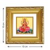 Diviniti Double Glass Photo Frame Gold Plated Normal Foil Lakshmi Sitting On Lotus (DDGFN1AWHF040)