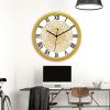 Diviniti Floral Design Roman Dial Analog Wall Clock Gold (DGWC6INFR0138)