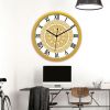 Diviniti Surya Design Roman Dial Analog Wall Clock Gold (DGWC6INFR0143)