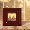Diviniti MDF Photo Frame Gold Plated Normal Foil Sitting Lakshmi With Ganesh (DMDFN1AWHF010)