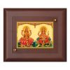 Diviniti MDF Wall Hanging Frame Gold Plated Normal Foil Lakshmi Ganesha (DMDFN1WHF0174)