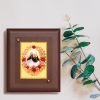 Diviniti MDF Wall Hanging Frame Gold Plated Normal Foil Floral Print Saint Zorashtra (DMDFN1WHF0214)