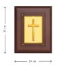 Diviniti MDF Wall Hanging Frame Gold Plated Normal Foil Cross sign (DMDFN25WHF0100)