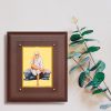Diviniti MDF Wall Hanging Frame Gold Plated Normal Foil Sai baba Sitting on Stone (DMDFN25WHF081)