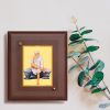 Diviniti MDF Wall Hanging Frame Gold Plated Normal Foil Sai Baba Sitting On Stone (DMDFN2WHF0130)