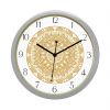 Diviniti Mughal Design Numaric Dial Analog Wall Clock Silver (DSWC6INFN0149)