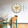 Diviniti Floral Design Roman Dial Analog Wall Clock Silver (DSWC6INFR0160)