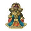 Pujashoppe Ganesha Staue Gold And Blue (PUJAGANESH019)