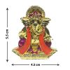 Pujashoppe Ganesha Statue Gold And Orange (PUJAGANESH015)