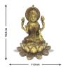 Pujashoppe Brass Lakshmi Sitting On Lotus Statue