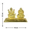 Pujashoppe Lakshmi Ganesha Statue Gold (PUJALAKGEN024)