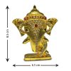 Pujashoppe Gold Plated Ganesha Head Statue (PSGPG011)
