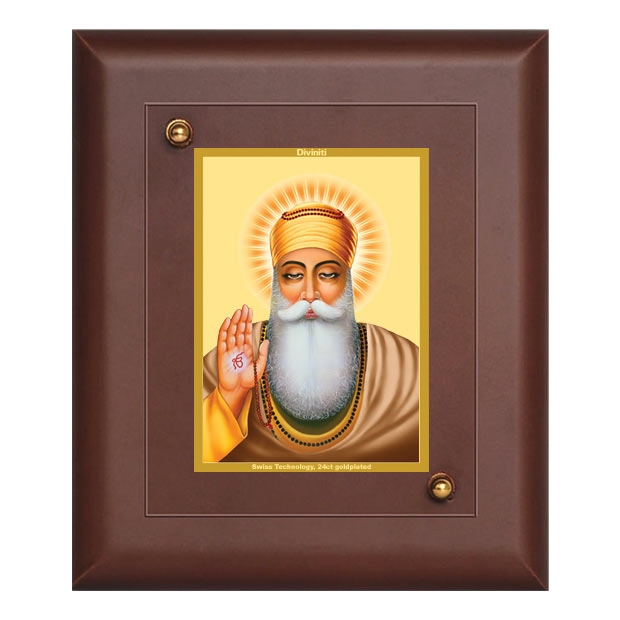 Buy Diviniti MDF Wall Hanging Frame Gold Plated Normal Foil Guru Nanak ...